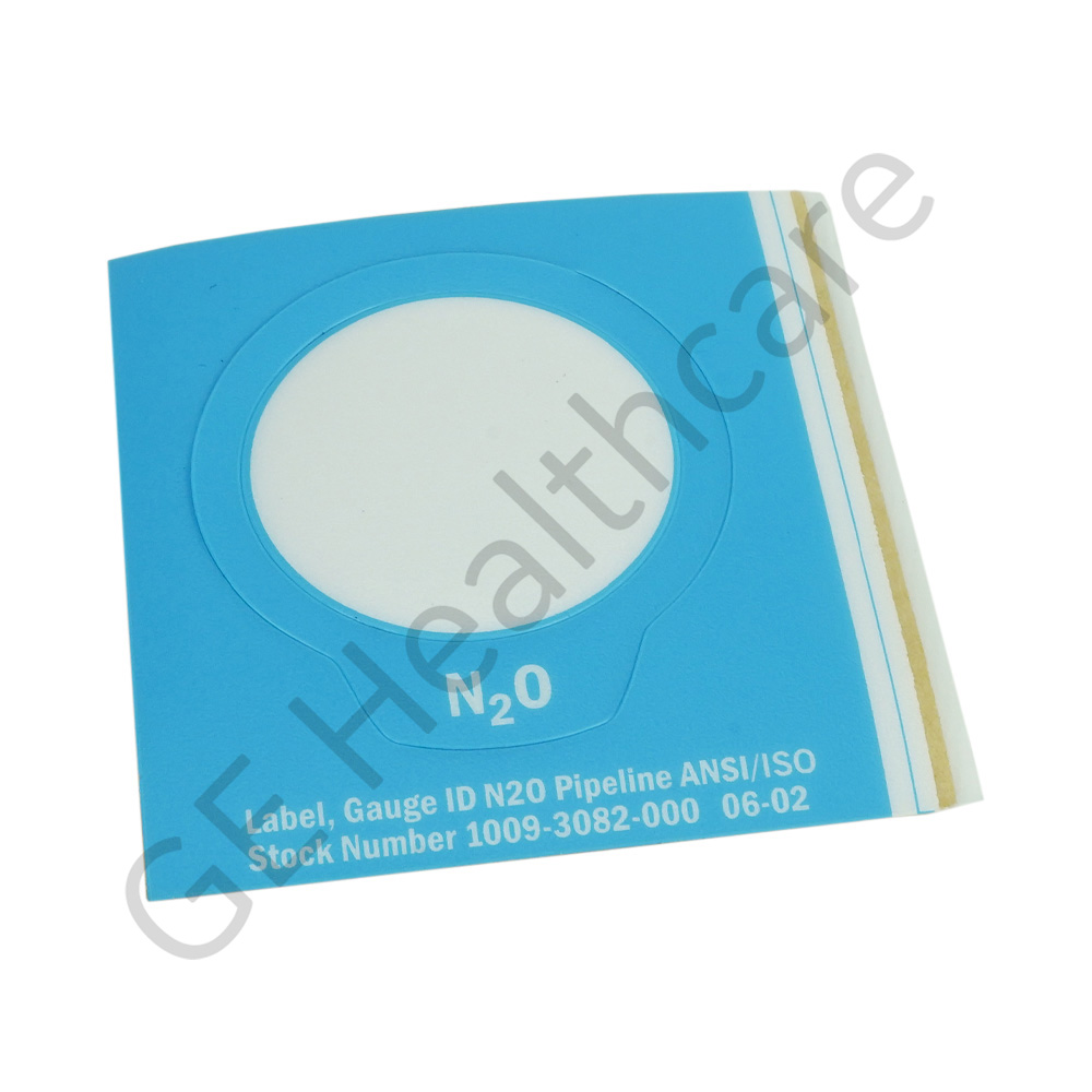 Label Gauge ID Blue/White N2O Pipeline ANSI/ISO