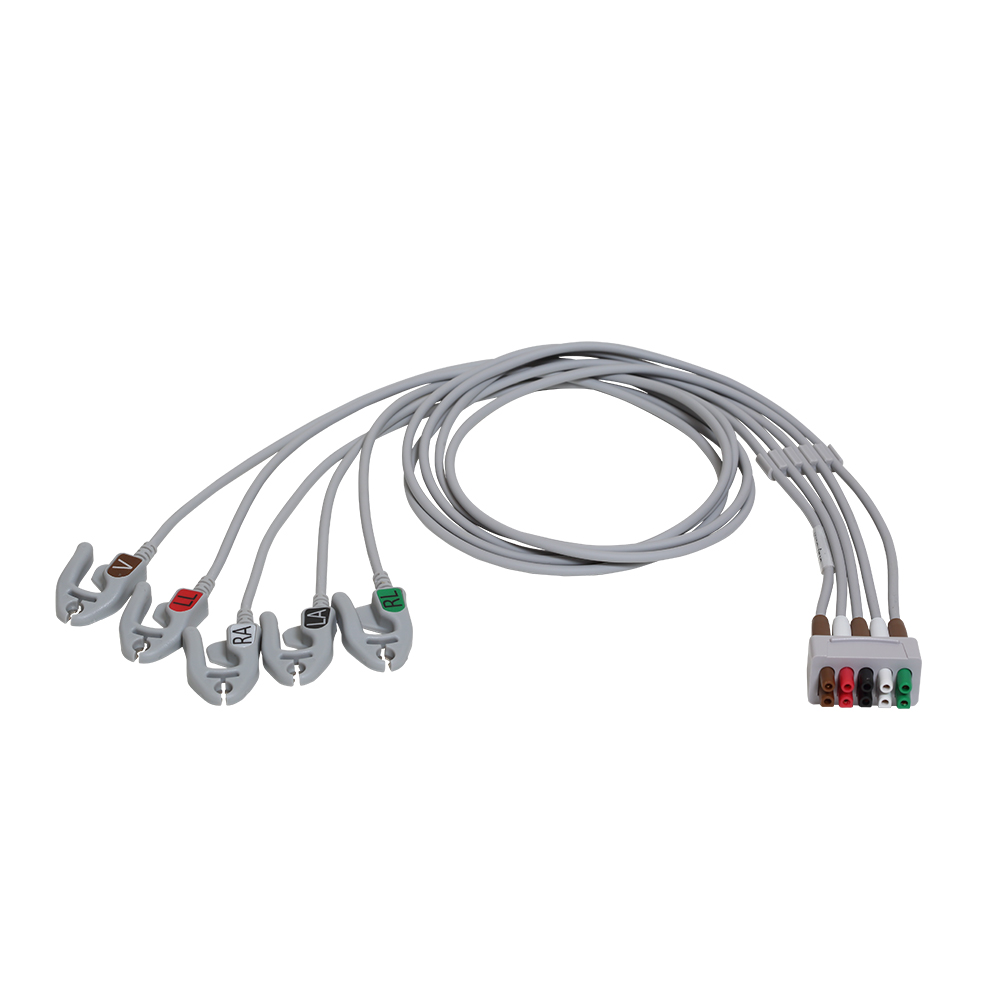 ECG Leadwire Set, 5-LD, Grabber, AHA, 74 CM/ 29 IN