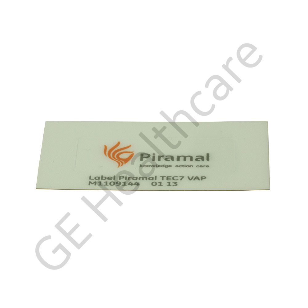 Sticker/Label Piramal Tec 7 Vaporizer - Sevofl - 8% Easy-Fil Sticker/Label Piramal Tec 7 Vaporizer - Sevofl - 8% Easy-Fil