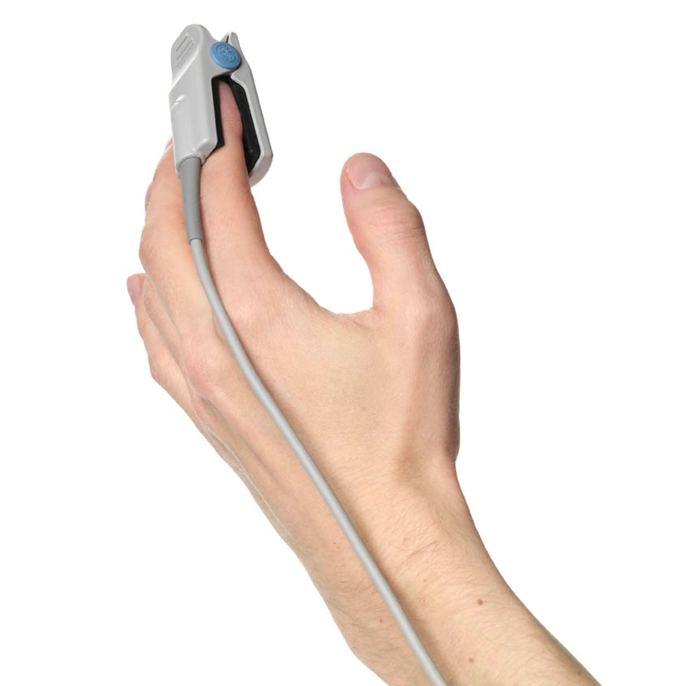 TruSignal™ SpO2 Reusable Sensor, Finger, Adult/Pediatric, 1m, 1/pack